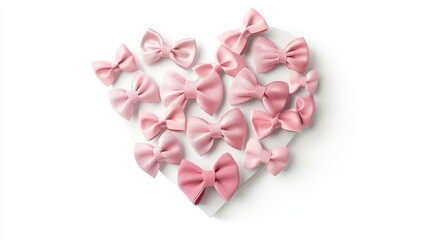 Obraz premium Pink Bow Collection: A Heartfelt Arrangement of Delicate Bows