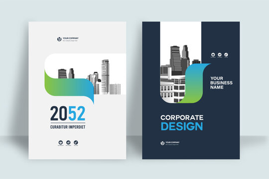 City Background Business Book Cover Design Template