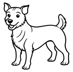 The swift fabled dog icon on black and white background vector image logo art silhouette tattoo design illustration