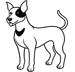 The swift fabled dog icon on black and white background vector image logo art silhouette tattoo design illustration