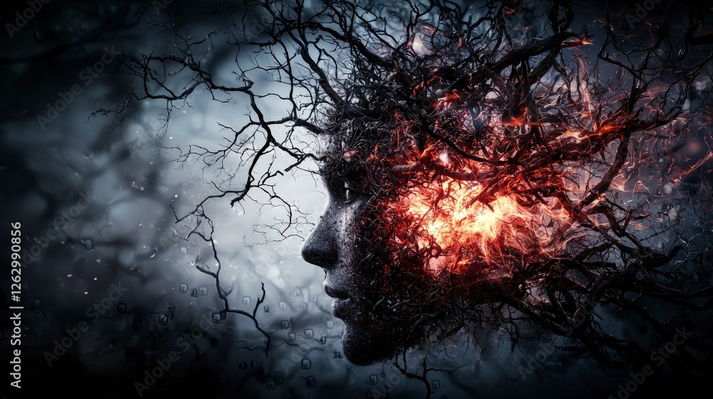 Poster Fragmented dreams and abstract visions mysterious realm digital art surreal environment close-up perspective