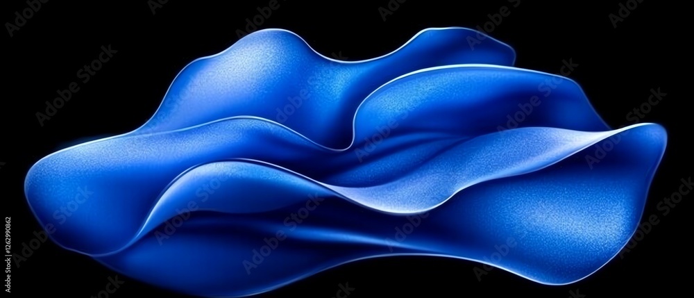 Poster Abstract Blue Liquid Dynamic Flowing Design art wave dark form curve  