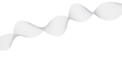 abstract Grey wave line background on white background.	