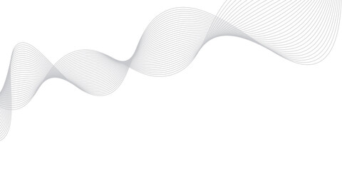 abstract Grey wave line background on white background.	