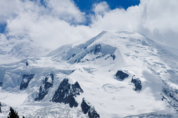 top of Mont Blanc massive