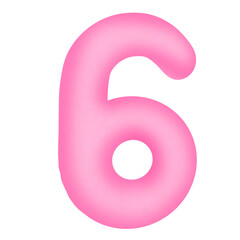 Pink number 6