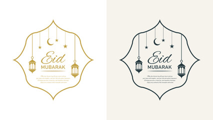 Eid Mubarak elegant template. Luxurious islamic background with ornament decorations. eid mubarak social media post design.