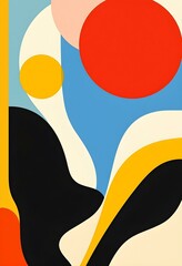 Retro Inspired Graphic Art Featuring Dramatic Geometric Patterns and Clean Lines for Wall Decor