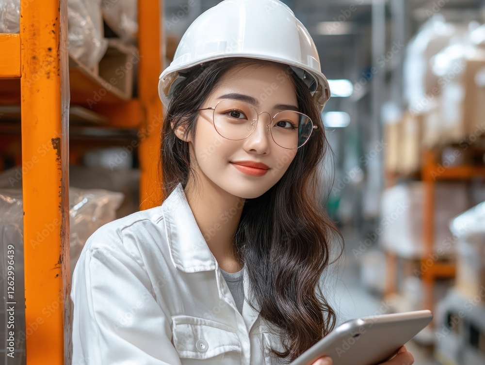Poster optimize your warehouse operations with smart inventory management this image showcases a dedicated 