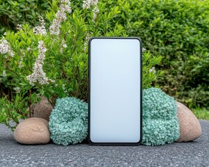 Showcase your website design, mobile app interface, or compelling advertisement with this pristine Smartphone mockup featuring a blank white screen, perfect for visualizing your digital creations in