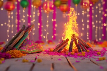 Vibrant Lohri Celebration Scene