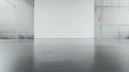 Obraz premium Minimalist Empty Space with Concrete Walls and Smooth Floor Design