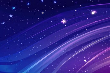 Obraz premium Dreamy Cosmic Starfield Abstract Night Sky with Shooting Stars and Gradient Colors