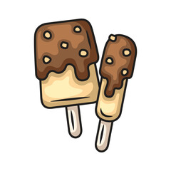 Icon design Chocolate popsicle. Vector design
