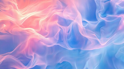 Obraz premium Abstract Pastel Pink and Blue Wave Design