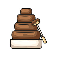 Icon design chocolate fondue. Vector design