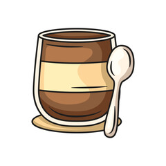 Icon design chocolate mousse. Vector design