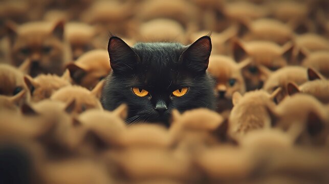 The Brave Black Cat's Journey, A once solitary feline unites a band of misfit animals, navigating perilous paths to find refuge and friendship in a changing world