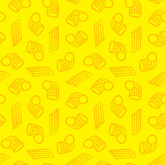Macaroni Pasta Pattern background. Seamless Pattern Macaroni background. pasta pattern background.