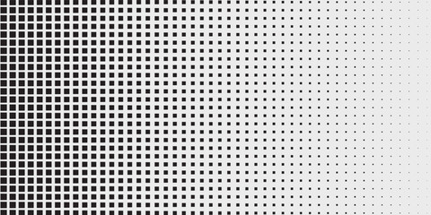Geometric pattern of black diamonds on a white background.Seamless in one direction.Long fade out