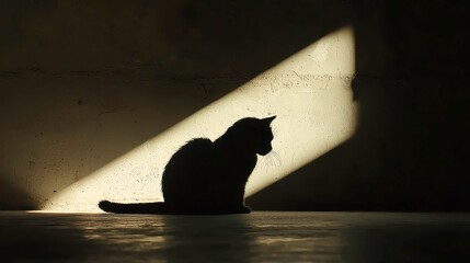 The Enigmatic Shadow of the Black Cat, a whimsical tale of a cat whose shadow gains independence, guiding it through a surreal adventure filled with unexpected twists.