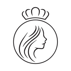 Beauty salon logo vector design illustration, brand identity emblem 