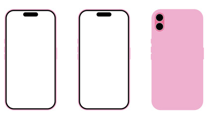 スマホ　フレーム　ピンク　枠　イラスト