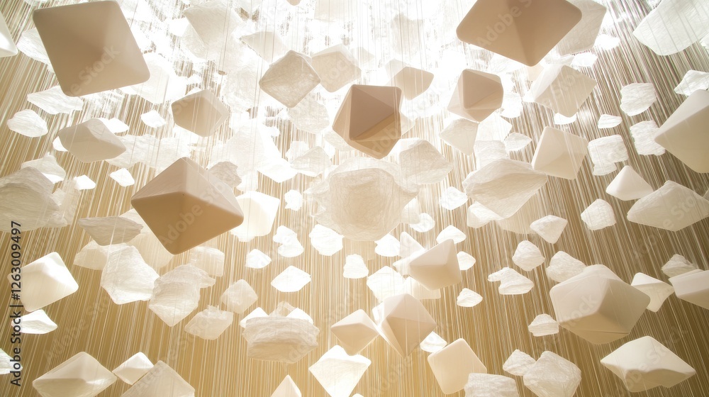 Poster Layers of transparent geometric shapes suspended in space, giving the sense of dynamic movement and depth.