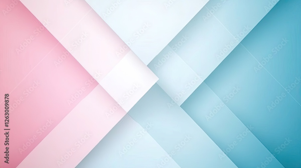 Poster minimalistic background with overlapping geometric shapes and soft pastel colors, clean and simple.