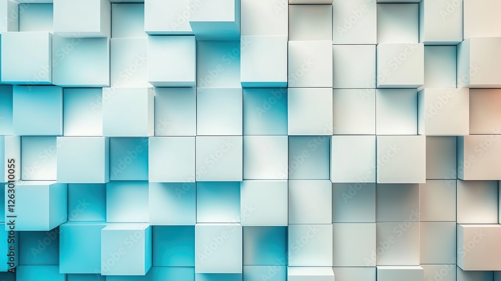 Poster overlapping squares in light and dark shades for a clean and sharp geometric background