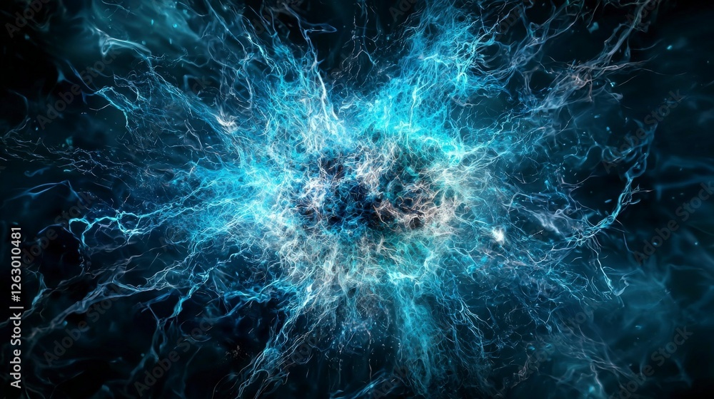 Poster vibrant energy explosions abstract universe digital art cosmic environment dynamic perspective chaot