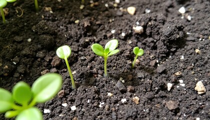 Germination de jeune plante