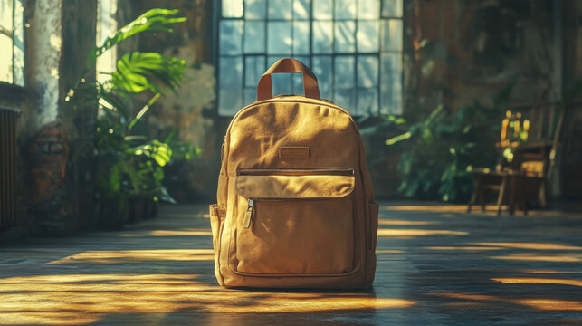 Travel backpack designed with multiple compartments for efficient organization while exploring urban landscapes during autumn