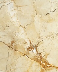 Naklejka premium Detailed Close-Up of Light Beige Marble Stone Texture with Brown Veins, Natural Pattern for Interior Design and Backgrounds
