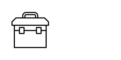 Toolbox vectors icons set in filled and strokes on white background