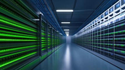Fototapeta premium High-Tech Data Infrastructure for Cloud