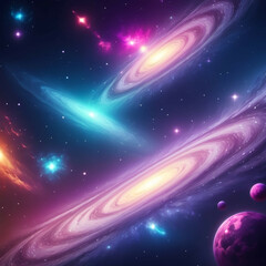 Vibrant Galaxy Background 