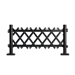Naklejka premium Black Folding Gate Barrier for Outdoor Spaces, Parks, Gardens, and Residential Areas with Modern Design and Durability