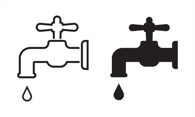 faucet - icon vector