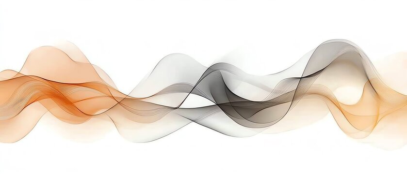 Abstract Orange Black Flowing Waves Design Background art calm soft   
