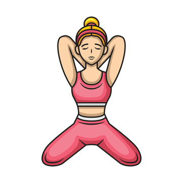 Yoga pose uttana mandukasana icon design. Vector design