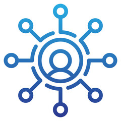 Social Network Gradient Icon