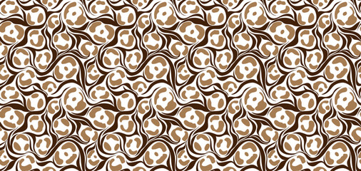 Seamless leopard and zebra pattern. Hand draw animals pattern in vector. Tribal animals collage pattern.