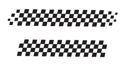 Racing flag vector icon on white background. Checkered flag. start and finish crossed flag. Racing flag.	