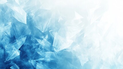 Obraz premium Abstract Blue and White Geometric Fractal Background with Crystal-Like Shapes