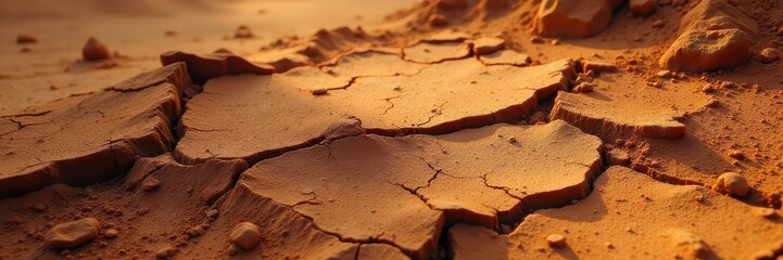 Dry, scaly skin surface resembling brittle, barren soil , macro photography, soil texture, rough texture