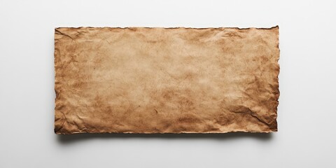 Aged, wrinkled brown paper with textured folds; subtle discoloration adds vintage charm, highlighting its worn edges