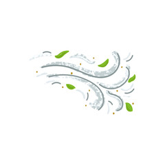Vector Colorful Illustration of Wind Isolated on White Background