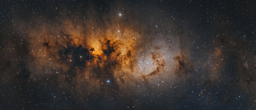 Stunning Widefield View of the Gum 46 Nebula A Cosmic Tapestry of Stars, Dust, and Ionized Gases in the Milky Way
