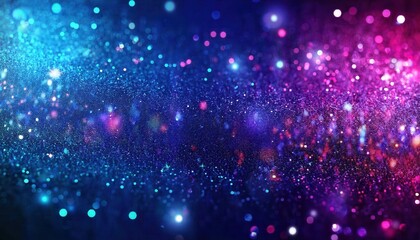 Fototapeta premium shimmering blue and pink glitter background with bokeh light effects, abstract festive texture for design, party, celebration, glamour
